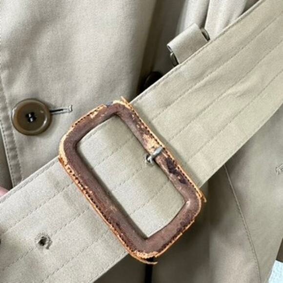 1960s Aquascutum London Trench Coat Men M/L Double Breasted Classic, Vintage - Picture 3 of 11